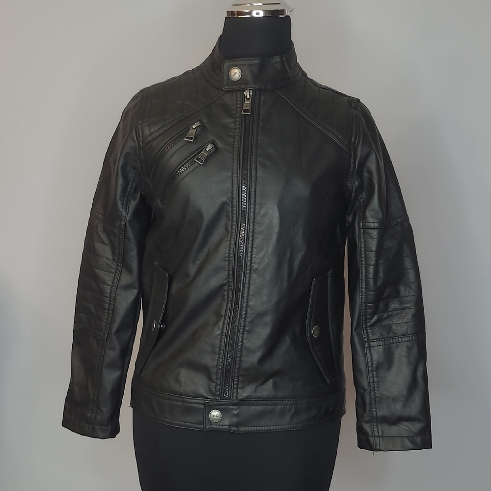 Urban Republic Quilted Black Faux Leather Jacket